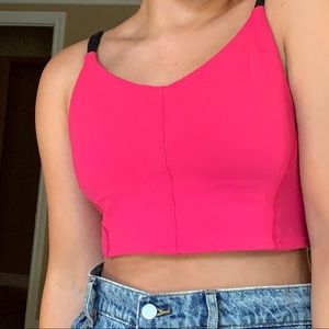 pink tank top